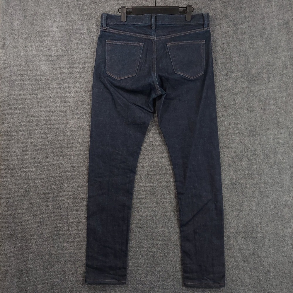 Uniqlo Selvedge Slim Fit Jeans Mens Fits 33x33 Dark Indigo Stretch Denim 463908 - Picture 2 of 9